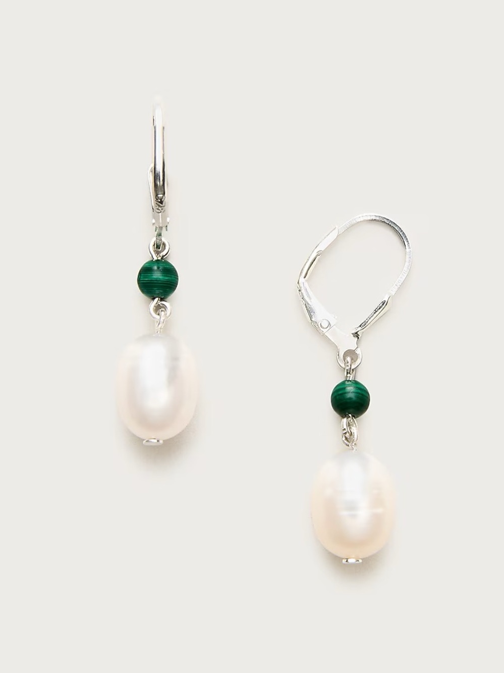 Silver-plated freshwater pearl earrings J. Crew